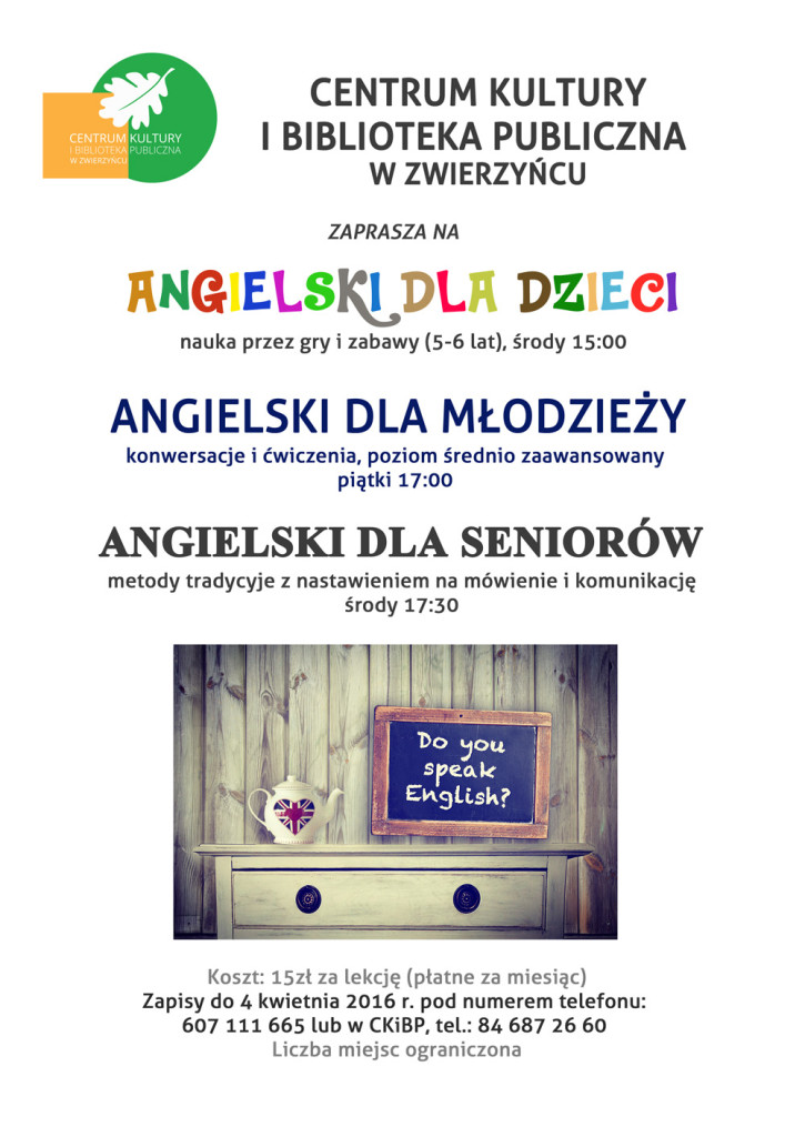 Zajęcia z języka angielskiego